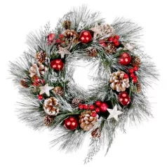 MagicHome karácsonyi koszorú, 39 cm
