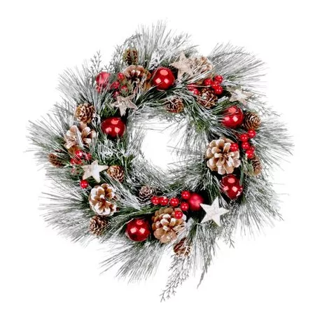 MagicHome karácsonyi koszorú, 39 cm