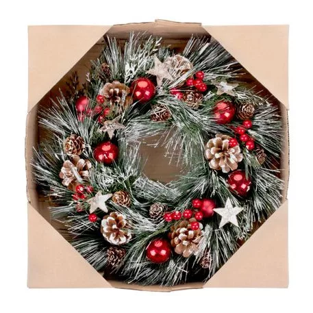 MagicHome karácsonyi koszorú, 39 cm