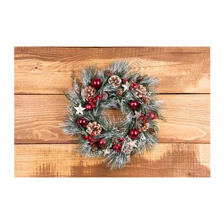MagicHome karácsonyi koszorú, 39 cm