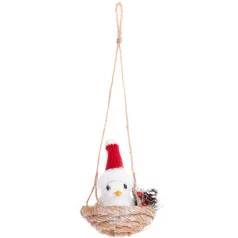   MagicHome karácsonyi dekoráció, Fészkelő madár, 11,5 x 10 x 11 cm