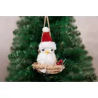 MagicHome karácsonyi dekoráció, Fészkelő madár, 11,5 x 10 x 11 cm