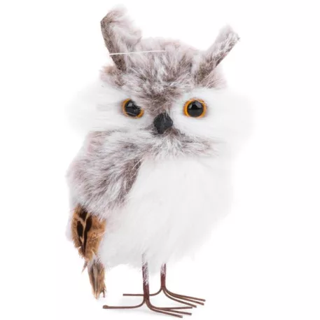 Bagoly MagicHome Karácsony, 7 x 6 x 12,5 cm