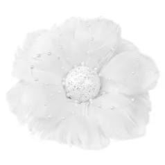 MagicHome karácsonyi virág, fehér 12 x 12 x 6 cm