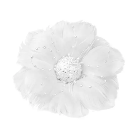 MagicHome karácsonyi virág, fehér 12 x 12 x 6 cm