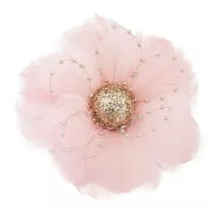 MagicHome karácsonyi virág, rózsaszín 12 x 12 x 6 cm