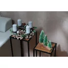 MagicHome adventi koszorú, fa, ezüst, 30 x 30 x 7 cm