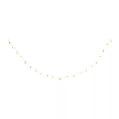 MagicHome égősor, 20 LED , gömbökkel és csillagokkal, arany