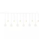 MagicHome karácsonyi függönylánc, 138x LED meleg fehér, csillagokkal, 230V, 8 funkciós, világítás, L-220x60/90 cm