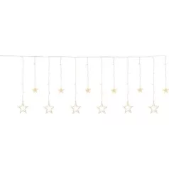   MagicHome karácsonyi függönylánc, 138x LED meleg fehér, csillagokkal, 230V, 8 funkciós, világítás, L-220x60/90 cm