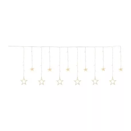 MagicHome karácsonyi függönylánc, 138x LED meleg fehér, csillagokkal, 230V, 8 funkciós, világítás, L-220x60/90 cm