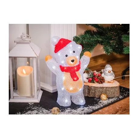 MagicHome karácsonyi dekoráció, Medve, LED, IP 44, külső, 19 x 11,5 x 30 cm