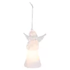 MagicHome karácsonyfadekoráció, Angyal, függő, meleg fehér, egyszerű világítás, 6x4,5x10 cm, Sellbox 12 db