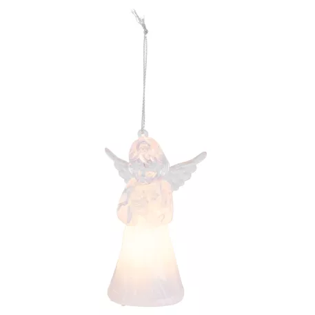 MagicHome karácsonyfadekoráció, Angyal, függő, meleg fehér, egyszerű világítás, 6x4,5x10 cm, Sellbox 12 db