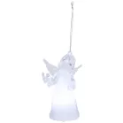 MagicHome karácsonyfadekoráció, Angyal, függő, meleg fehér, egyszerű világítás, 6x4,5x10 cm, Sellbox 12 db