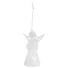 MagicHome karácsonyfadekoráció, Angyal, függő, meleg fehér, egyszerű világítás, 6x4,5x10 cm, Sellbox 12 db