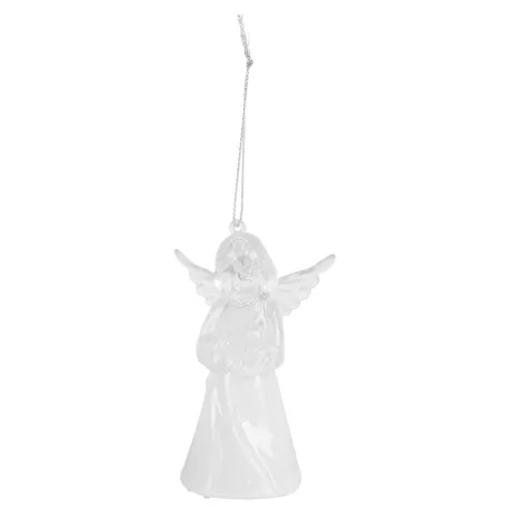 MagicHome karácsonyfadekoráció, Angyal, függő, meleg fehér, egyszerű világítás, 6x4,5x10 cm, Sellbox 12 db
