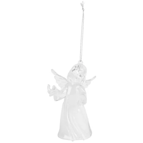 MagicHome karácsonyfadekoráció, Angyal, függő, meleg fehér, egyszerű világítás, 6x4,5x10 cm, Sellbox 12 db