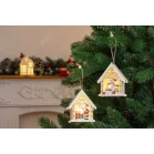 MagicHome karácsonyi dekoráció, Hóember házíkóban, LED, 9,2 x 3 x 10,4 cm