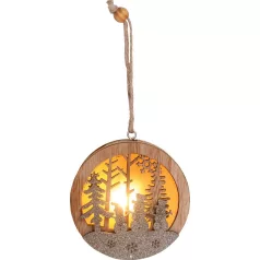 MagicHome Hóember gömbben, LED,  8,5 x 2 x 8,5 cm