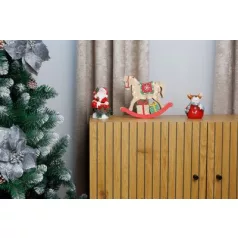   MagicHome karácsonyi dekoráció, Fa lovacska, 12 LED, 25 x 4 x 21 cm