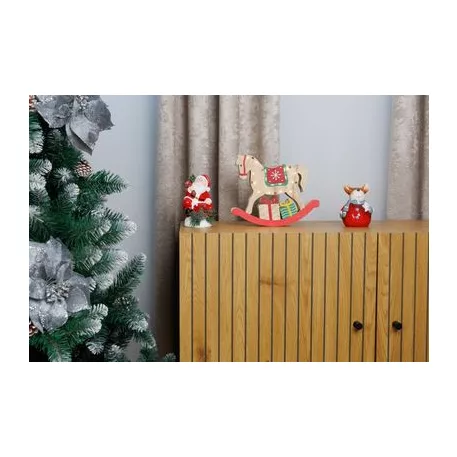 MagicHome karácsonyi dekoráció, Fa lovacska, 12 LED, 25 x 4 x 21 cm