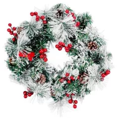 MagicHome karácsonyi koszorú,  LED, 30 cm