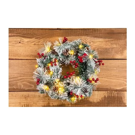 MagicHome karácsonyi koszorú,  LED, 30 cm