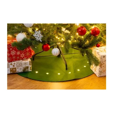 MagicHome karácsonyi szőnyeg, csillaggokkal,  LED,  90 cm