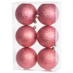 MagicHome karácsonyi gömbök, 6 db, 8 cm