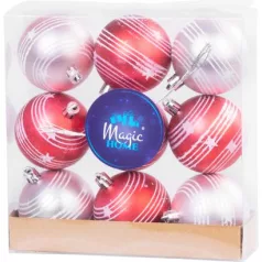 MagicHome karácsonyi gömbök, 9 db, 6 cm