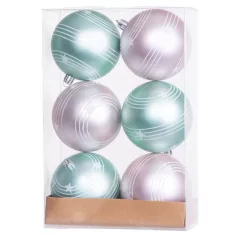 MagicHome karácsonyi gömbök, 6 db, 8 cm