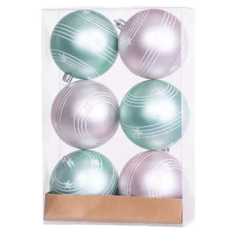 MagicHome karácsonyi gömbök, 6 db, 8 cm
