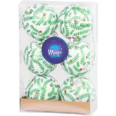 MagicHome karácsonyi gömbök, 6 db, 8 cm