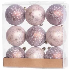 MagicHome karácsonyi gömbök, 9 db, 6 cm