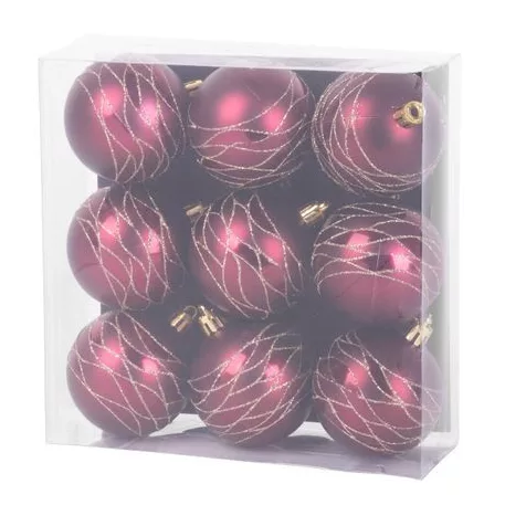 MagicHome karácsonyi gömbök, 9 db, 6 cm