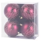 MagicHome karácsonyi gömbök, 4 db, 10 cm