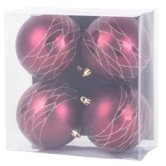 MagicHome karácsonyi gömbök, 4 db, 10 cm