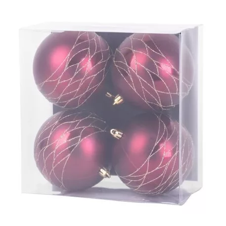 MagicHome karácsonyi gömbök, 4 db, 10 cm