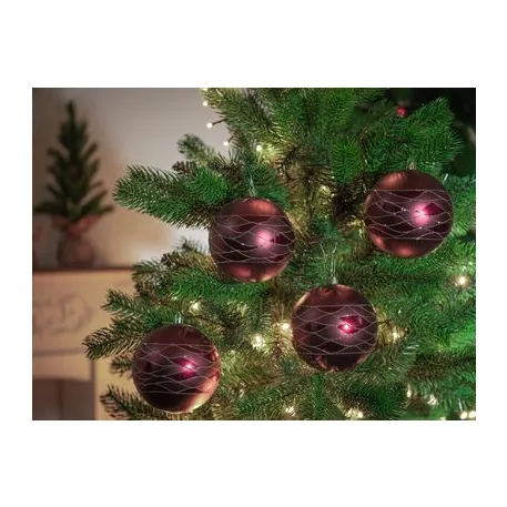 MagicHome karácsonyi gömbök, 4 db, 10 cm