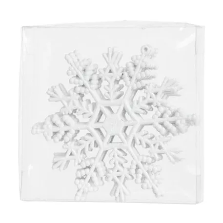 MagicHome karácsonyi dísz, hópehely, 6 db, 12 cm