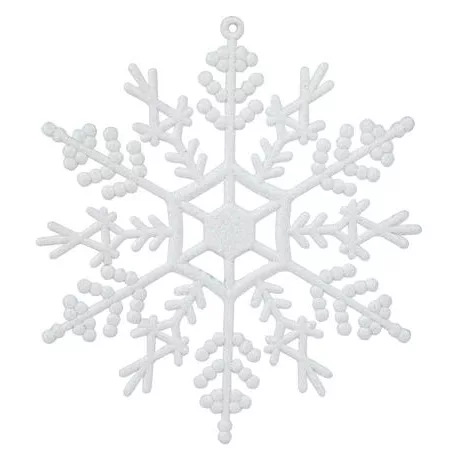 MagicHome karácsonyi dísz, hópehely, 6 db, 12 cm