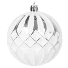 MagicHome karácsonyi gömbök, 31 db, 5-6-8-12 cm, fehér-ezüst