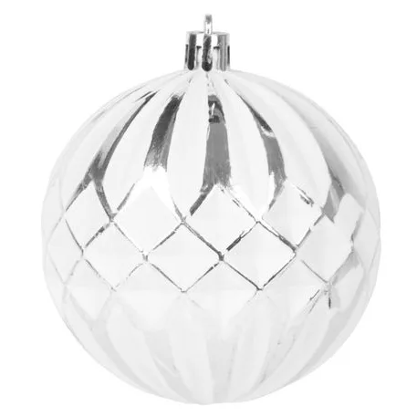 MagicHome karácsonyi gömbök, 31 db, 5-6-8-12 cm, fehér-ezüst