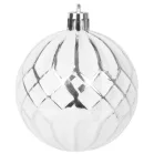 MagicHome karácsonyi gömbök, 31 db, 5-6-8-12 cm, fehér-ezüst