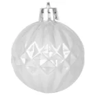 MagicHome karácsonyi gömbök, 31 db, 5-6-8-12 cm, fehér-ezüst