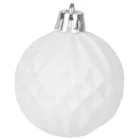 MagicHome karácsonyi gömbök, 31 db, 5-6-8-12 cm, fehér-ezüst