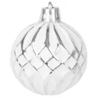 MagicHome karácsonyi gömbök, 31 db, 5-6-8-12 cm, fehér-ezüst