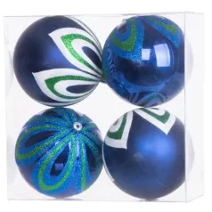 MagicHome karácsonyi gömbok, 4 db, 10 cm