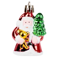 MagicHome karácsonyi dísz, Mikulás, 6 db, 6 cm